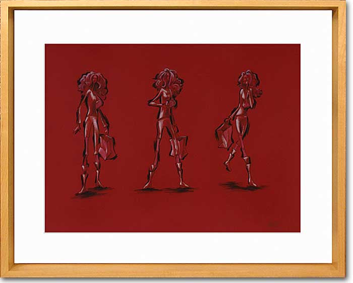 Cellphone Girl Original Drawing