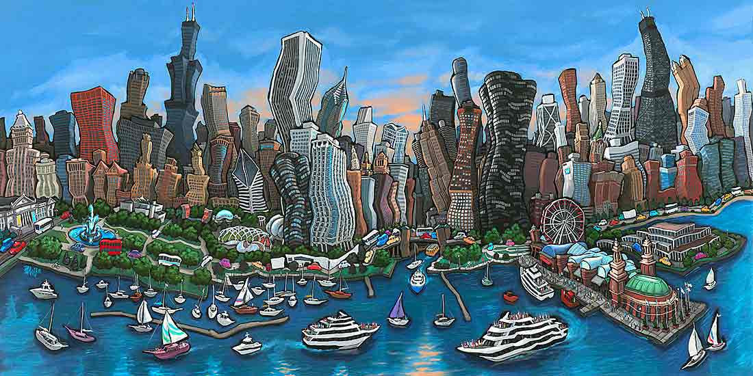Chicago Skyline Original Painting