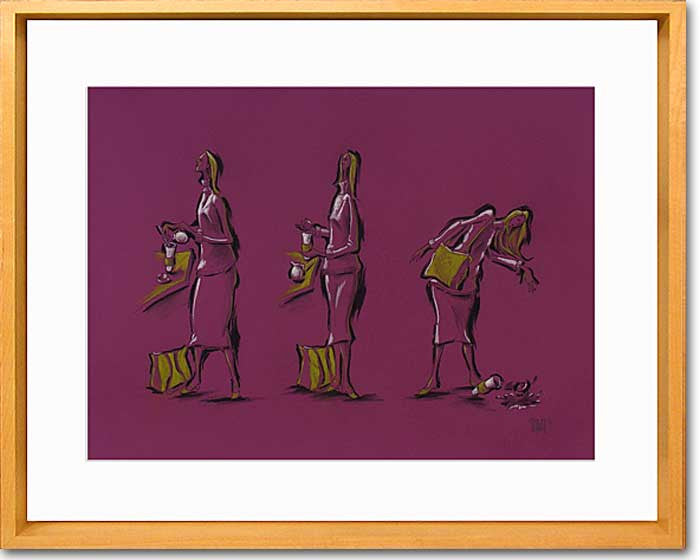 Coffee Trouble Original Drawing