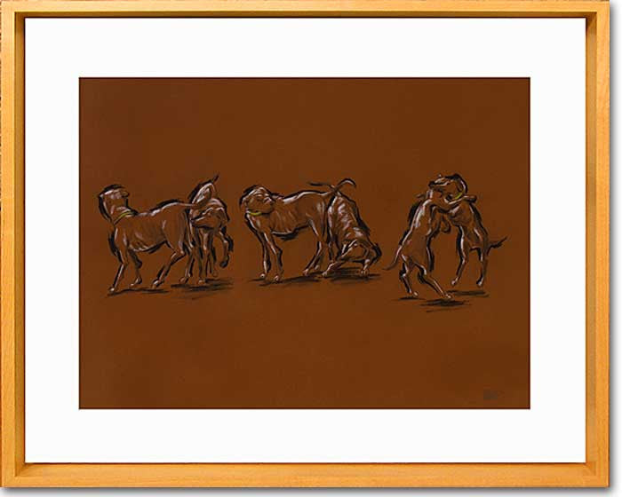 Dog Communication Original Drawing