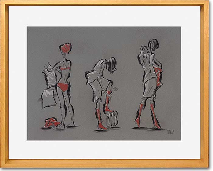 Getting Dressed Original Drawing