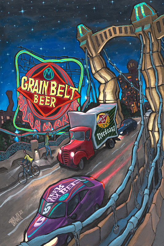 Grain Belt Beer Sign Original Painting