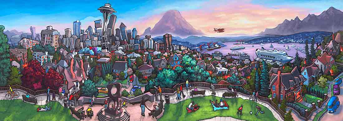 Kerry Park Seattle Original Painting