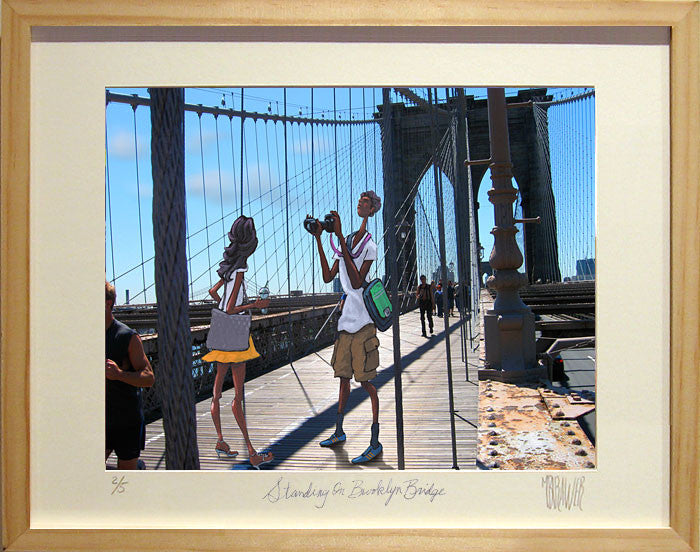 Standing on the Brooklyn Bridge