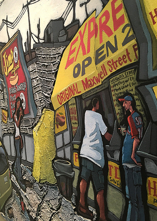 Maxwell Street - Chicago Original Painting - Michael Birawer