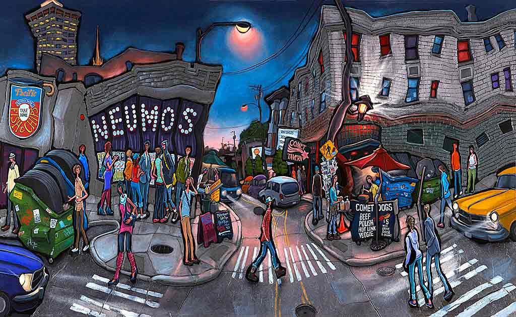 Neumos & Comet Original Painting