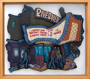 Riverview Theater Cutout Painting