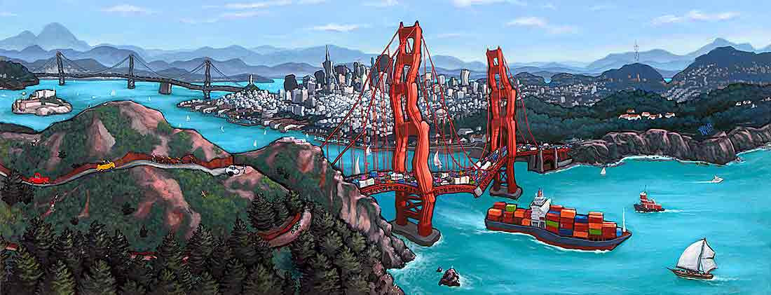 Golden Gate San Francisco Original Painting
