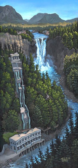 Snoqualmie Falls Original Painting  AVAILABLE