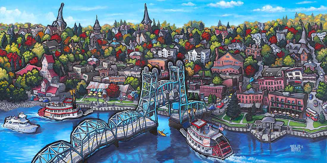 Downtown Stillwater Original Painting