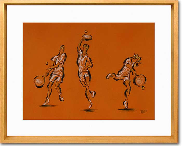 Tennis Champ Original Drawing