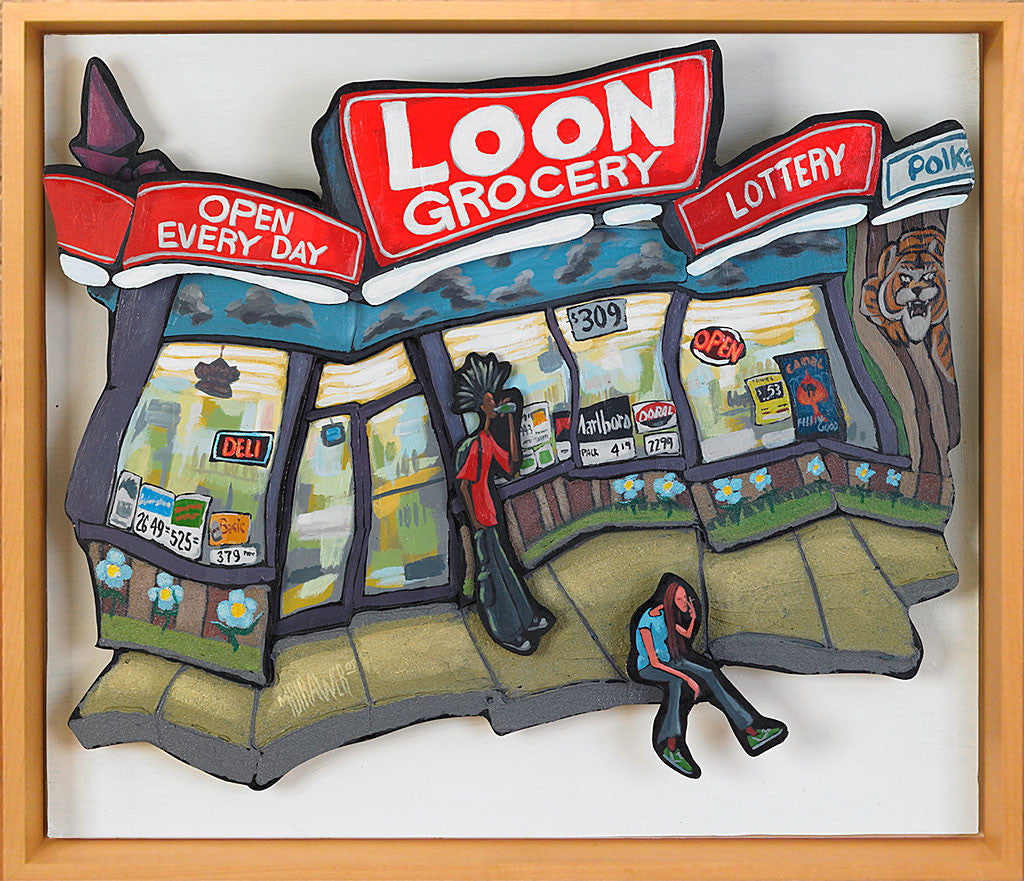 Loon Grocery Cutout Painting