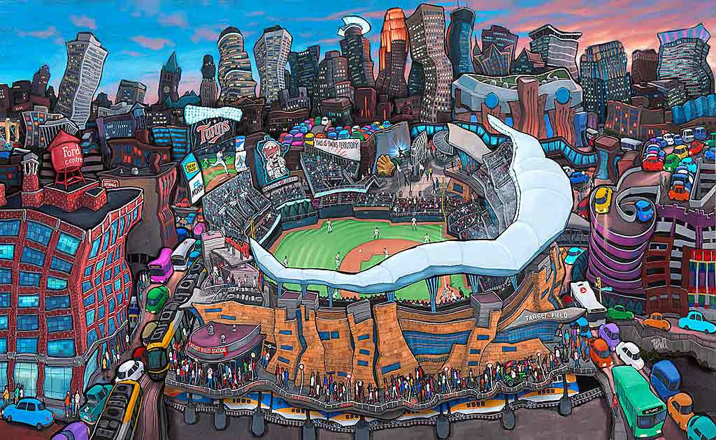 Target Field - Home of the Twins Original Painting