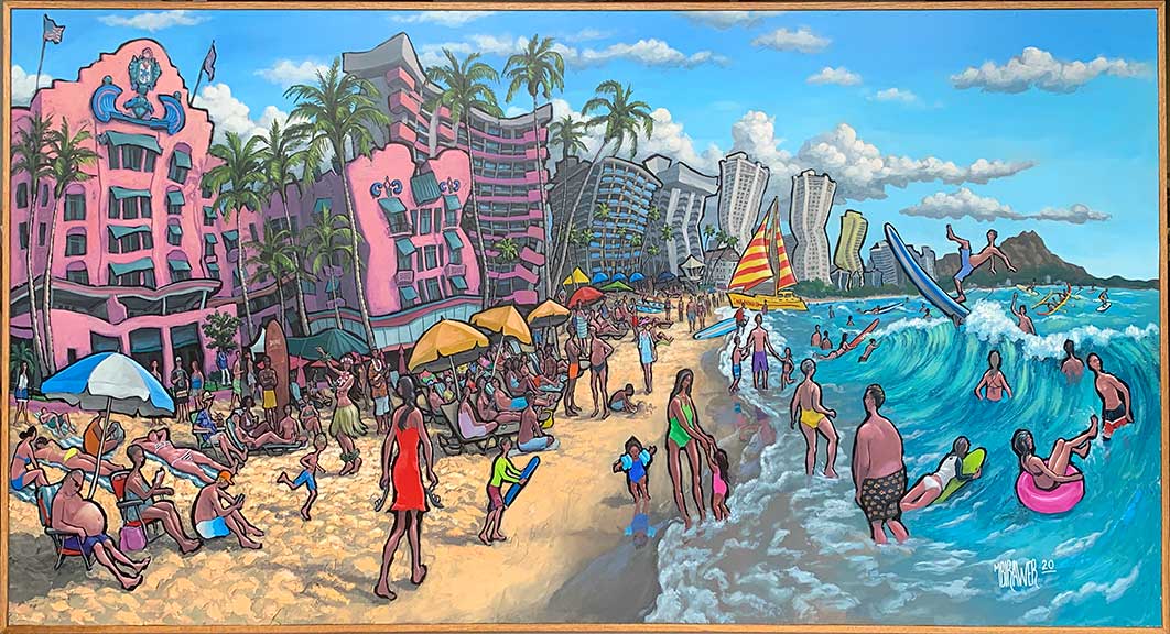 Waikiki Beach Original Painting
