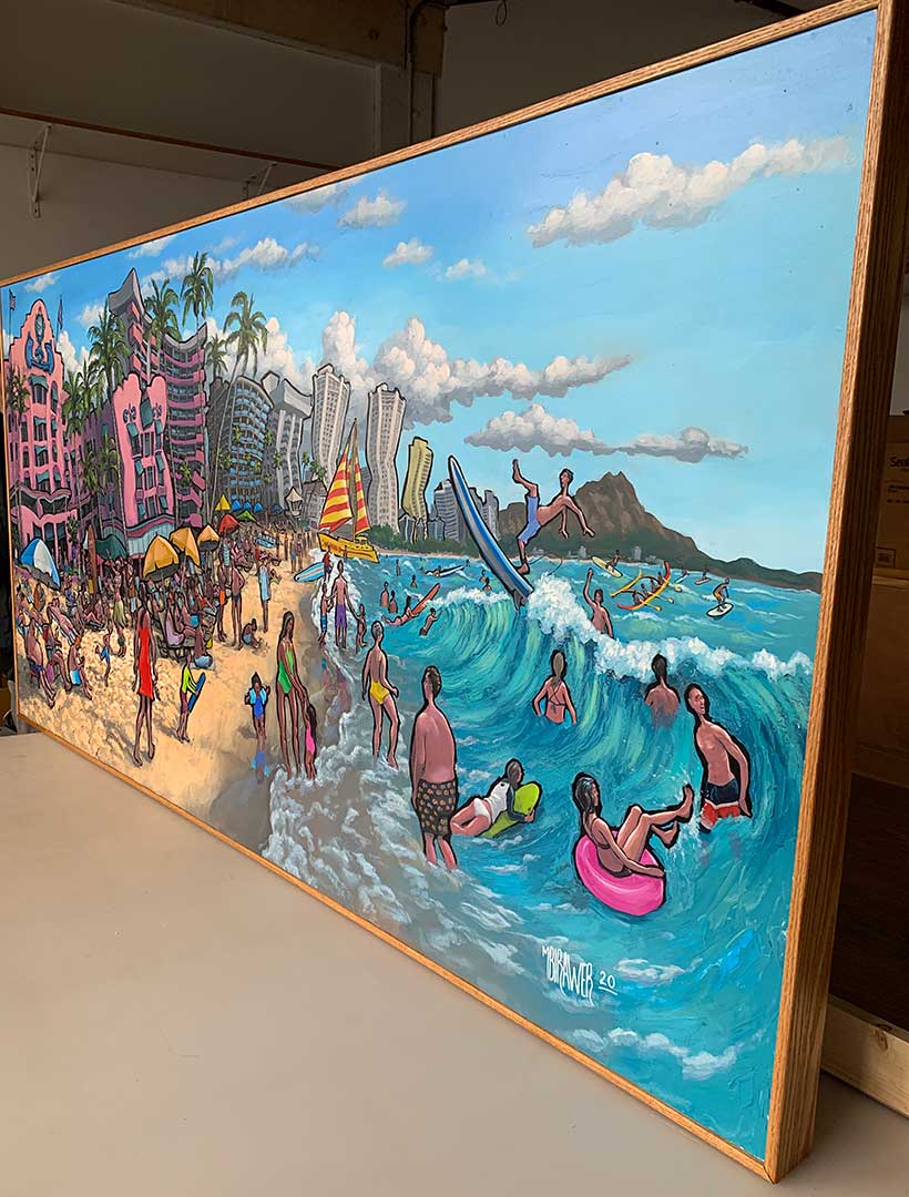 Waikiki Beach Original Painting