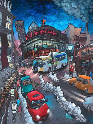 Xcel Energy Center - Home of the Wild Original Painting